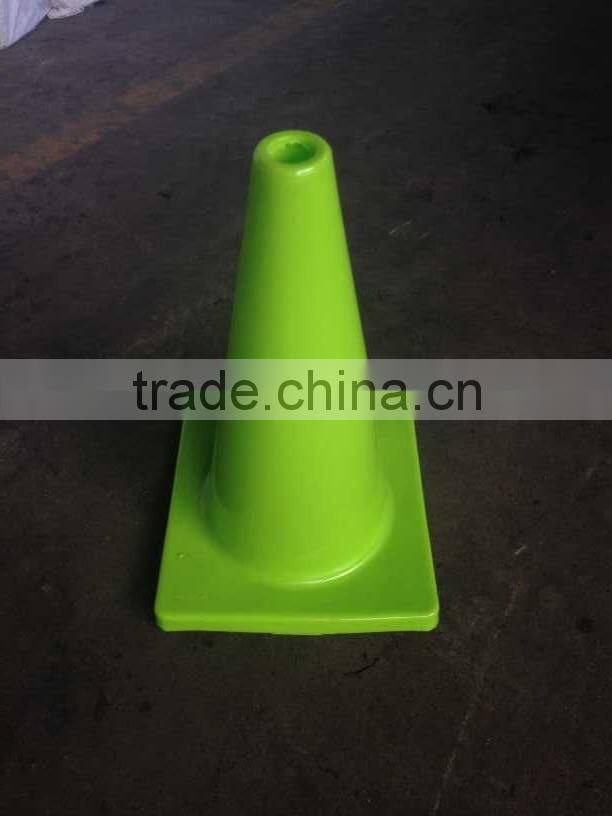 18" Lime Green Orange Colored Traffic Safety Cone Used PVC Traffic Cones
