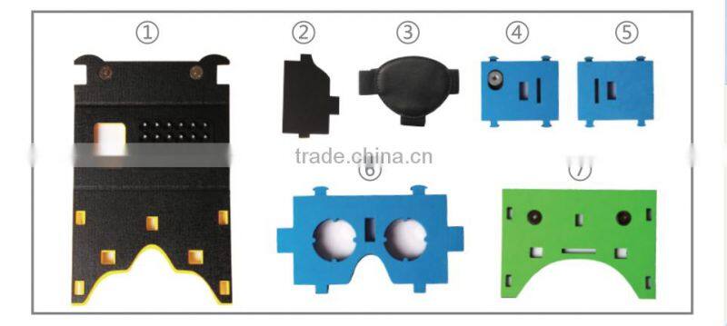 high tech virtual reality google cardboard eva 3D glasses
