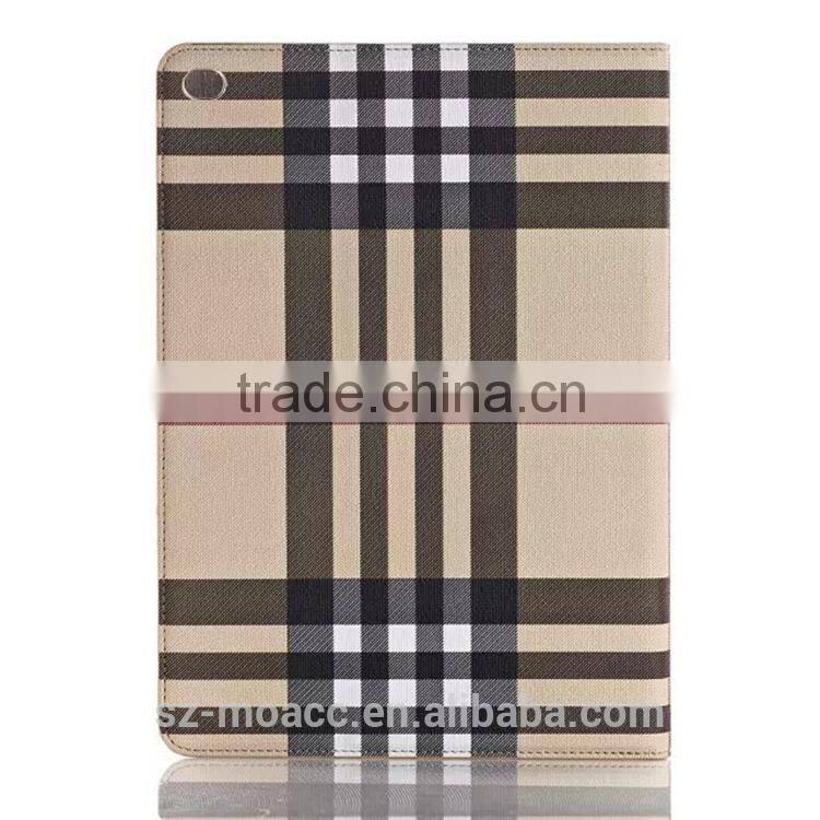 stripe style smart flip stand leather case for ipad air 2