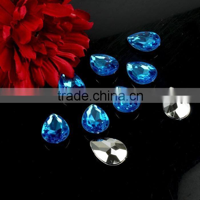 China Wholesale Teardrop Acrylic Sew on rhinestone with Saim, Sew on Acrylic Stone wholesale for Wedding Dress