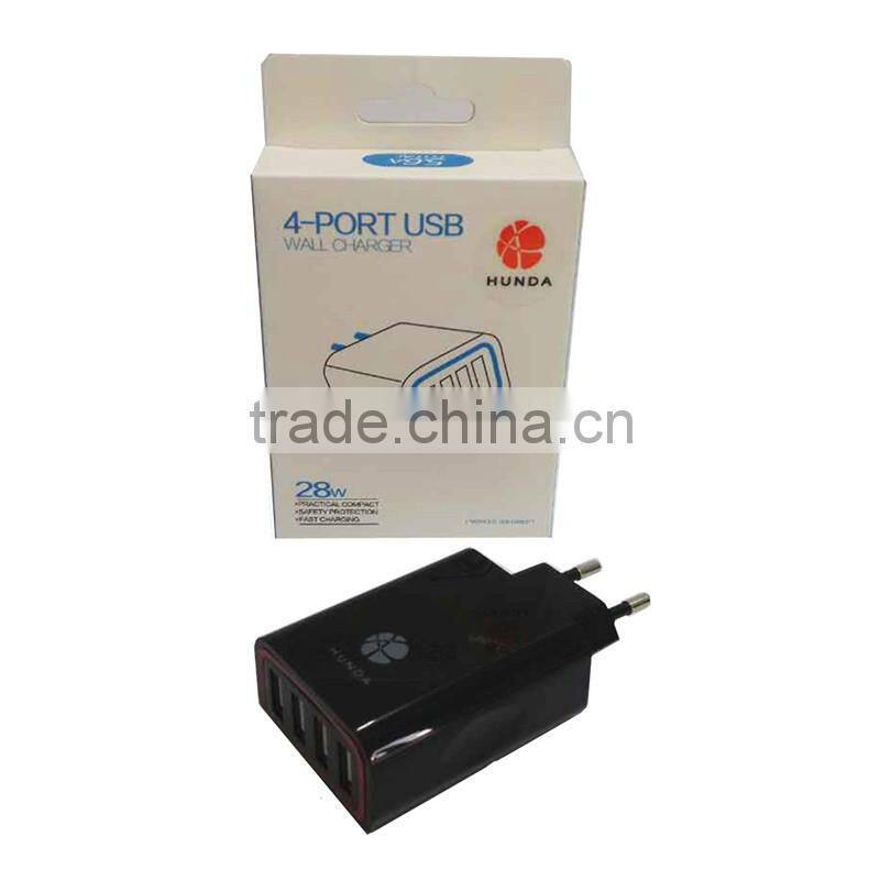 usb wall charger 4 Ports USB EU Travel Wall Charger