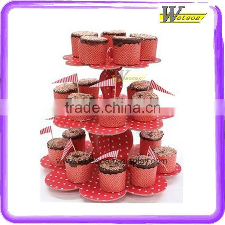 Cardboard Display Cupcake Rack for Birthday Party and Applicable to Baldy Cupcakes or Other Cupcake Brands