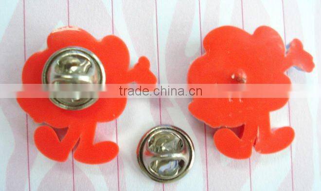 Custom plastic badge for kid, embossed plastic badges for clothes
