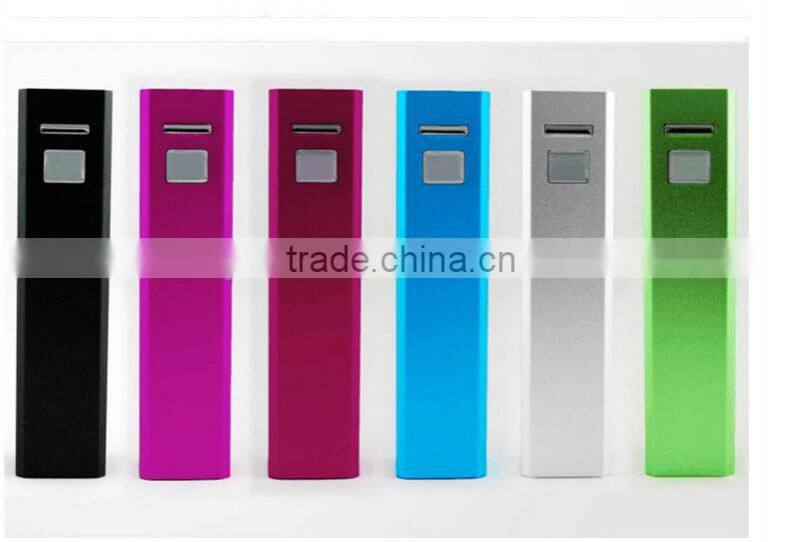 Portable power bank cuboid power supply for smart phone emergency use with LED light