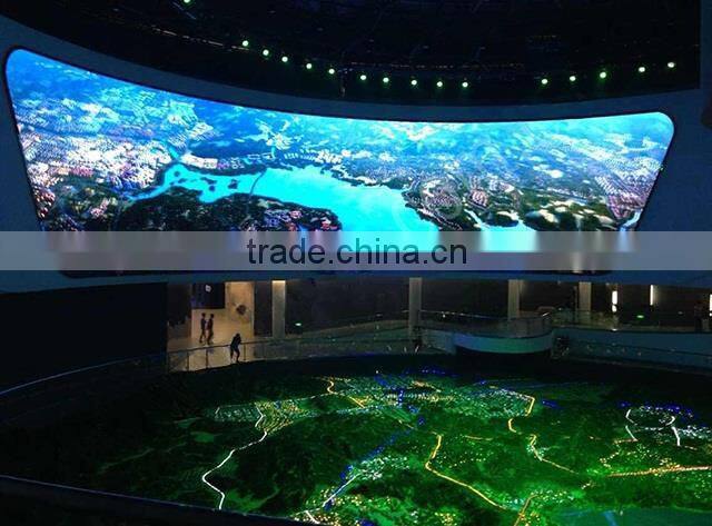 China good cost performance indoor full color curved led big screen for hotel/commercial center/big theater