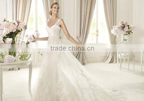 Spaghetti Straps Mermaid Ivory Lace Sweetheart Designers Wedding