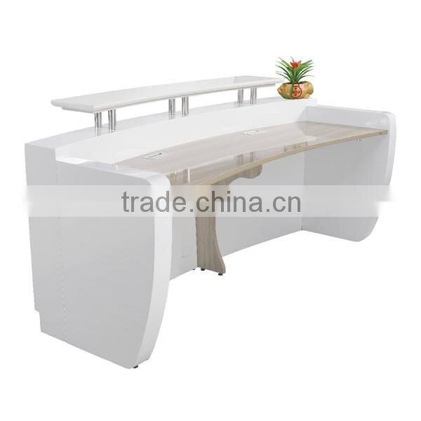 Best selling white curved reception desk