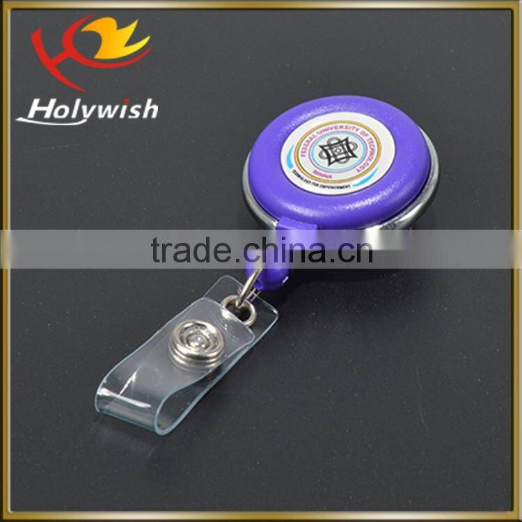Promotional novelty round plastic yoyo badge reel with lanyard