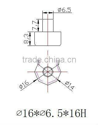 Square Metal Pipe Fitting Plug With Thread,Rubber/plastic stopper for automobile