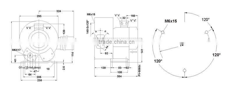 2RB320 H36 1.3KW Ring blower