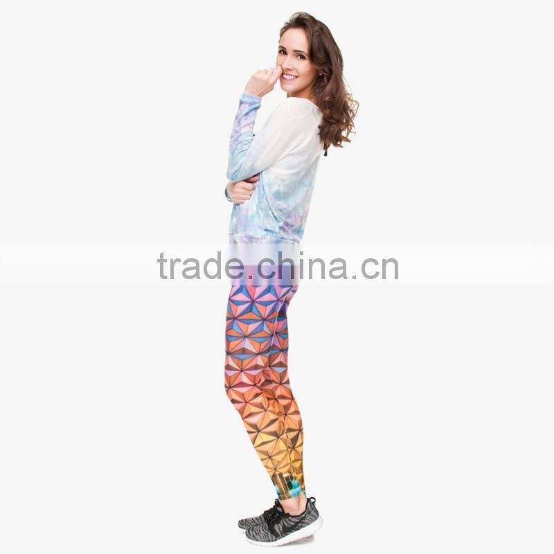 factory 3d digital full print colorful school girls pictures sexy pantyhose leggings