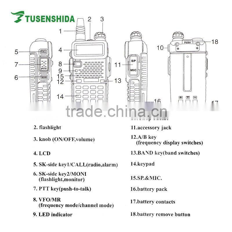 3800mAh High Capacity DC7.4V Extended battery for BaoFeng UV 5R Walkie Talkie