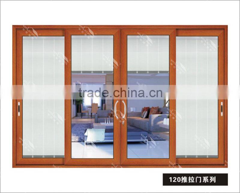 The latest residential design aluminum double-layer glass sliding door
