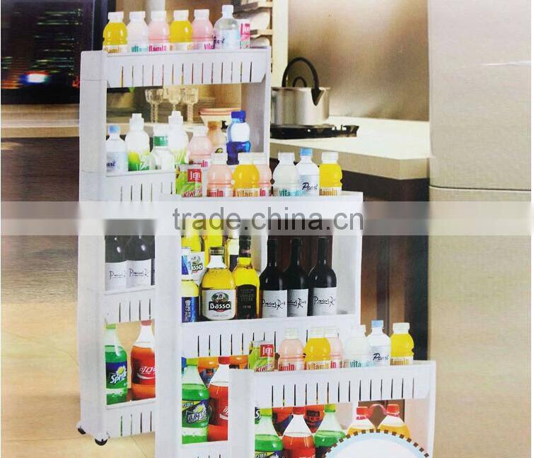 New Arrival High Quality Plastic Storage Shelf 4 layer storage shelves