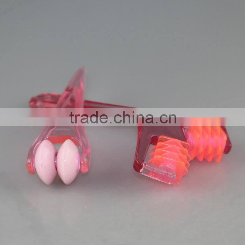 2015 Cheap Rolling Manual Plastic Face Massager Set