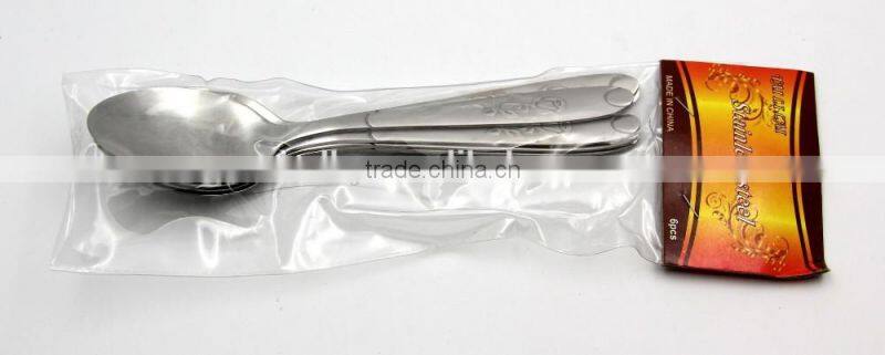 China 6pcs stainless steel dessert spoon & cutlery set