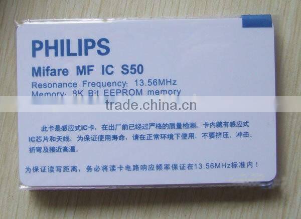 Blank rfid PVC card 86*54MM