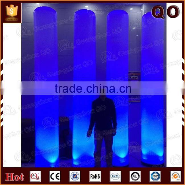 Alibaba China giant lighting tube color control wedding decoration inflatable pillar