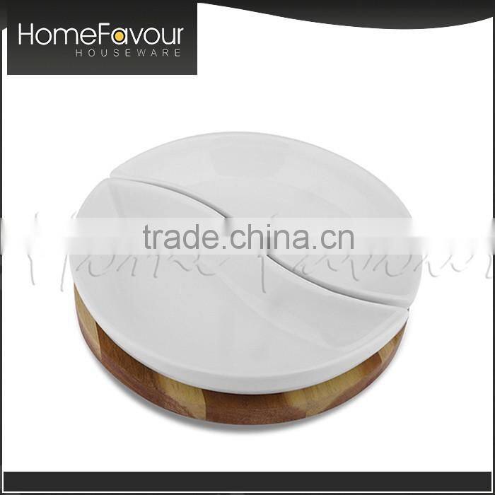 Top Supplier Made In China Acacia Wood Base 3pcs Tapas Set