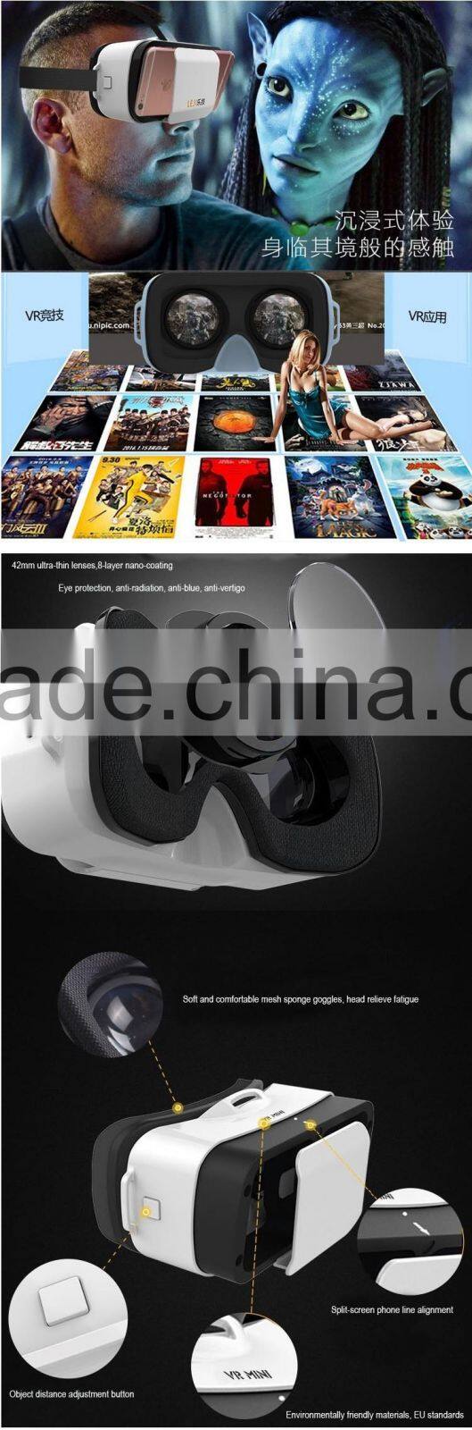2016 Smart Vr Box Vr Mini 3d Glasses Video LEJI Vr Glasses