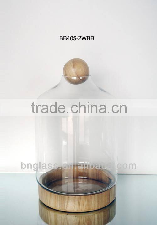 30" Jumbo 3 Photos GLASS DISPLAY CLOCHE DOME BELL LARGE round