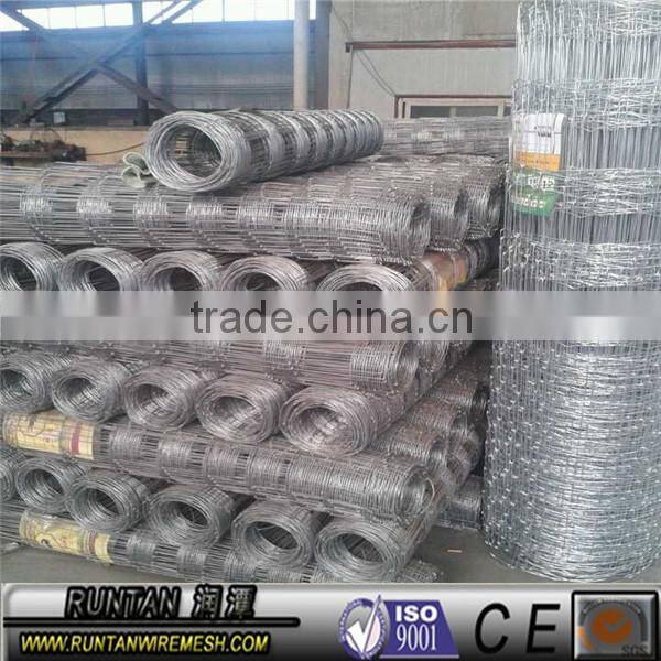 ISO9001 anping galvanized grassland fencing/cow fence/field fence /wire mesh cattle fence wildlife fence