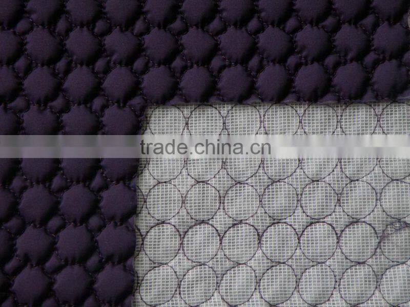 Padded winter embroidery quilting jacket/garment fabric