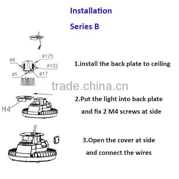2015 UL led high bay light 100W retrofit led highbay for industry factory use