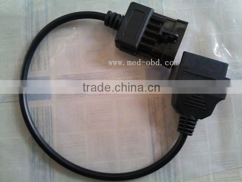 Opel 10pin Male Connector to 16 Pin OBD2 Female Connector