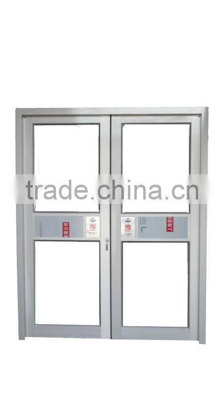 Aluminum alloy profile glass doubles doors for store front A-104