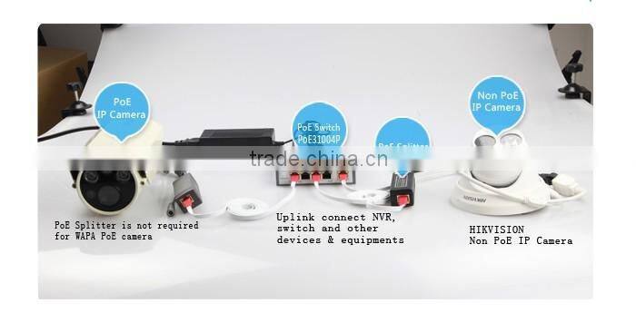 5 Port POE switch with 4 POE ports 25.5W