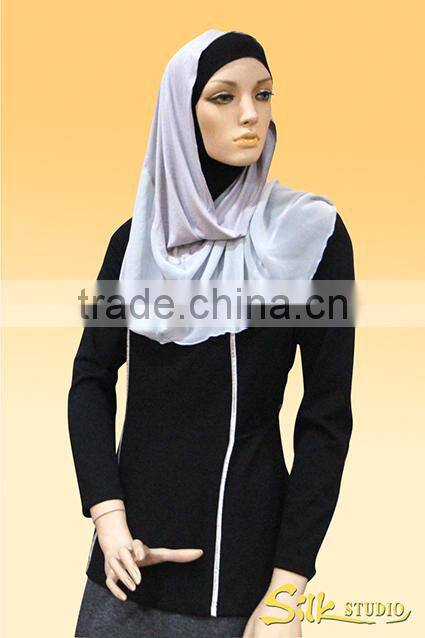 Long Sleeve Jersey Blouse Top