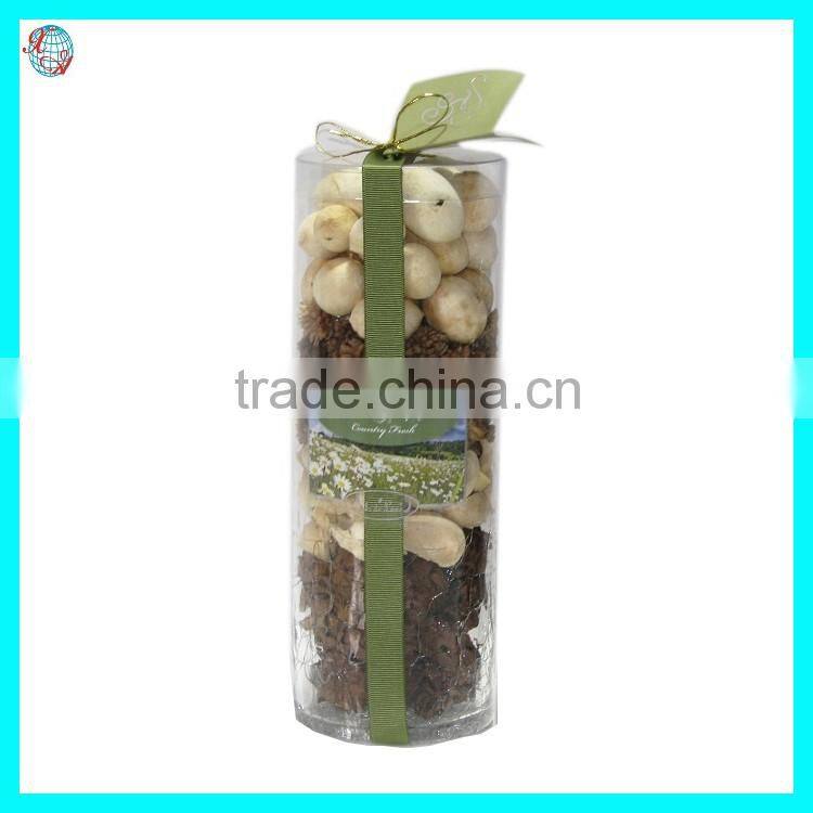 Vanilla Fragrant Potpourri In Glass Vase With Wooden Cap