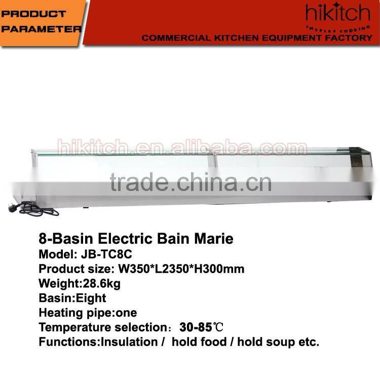 Guangzhou commercial kitchen equipment factory 8-basin eelectric bain marie