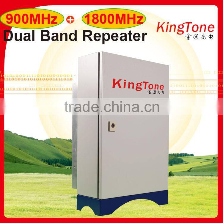Kingtone band selective repeater 850 1900MHz 10km woreless repeater booster GSM PCS dual band cell phone signal booster 850/1900