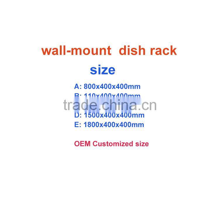304 SUS commercial industrial kitchen wall hanging dish rack in hotel restaurant for dinnerware tableware kitchen ware