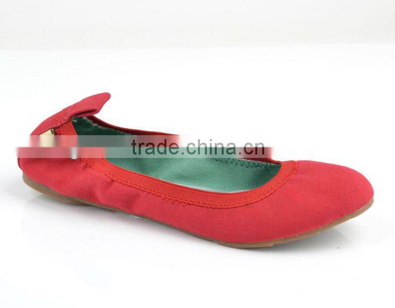 Wholesale cheap price flat ballerina shoes navy canvas women flat shoes