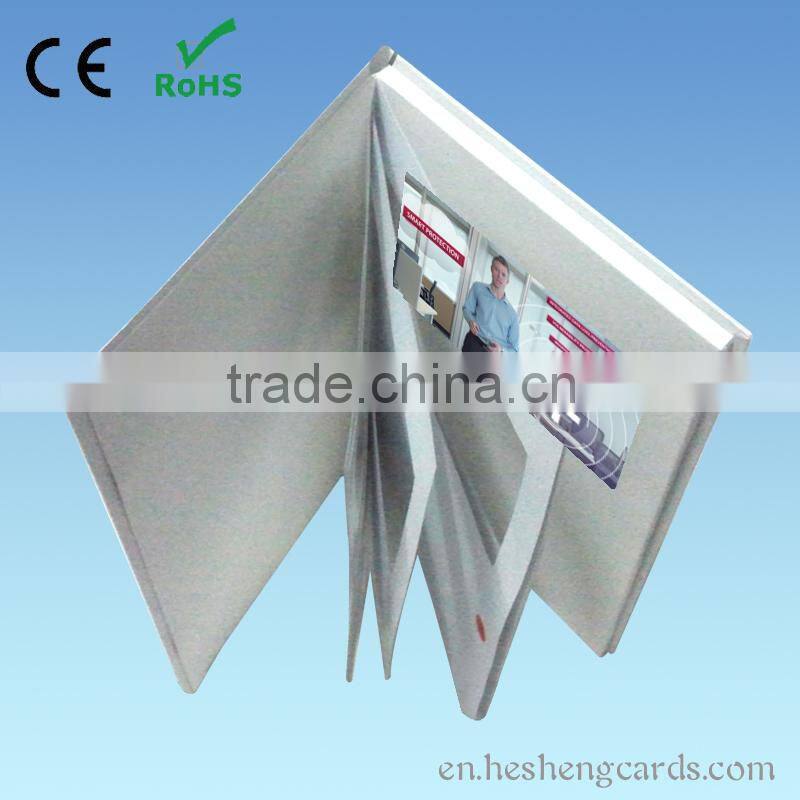 2015 7 inch newest invitation video greeting cards ,/LCD video brochure card/video brochure