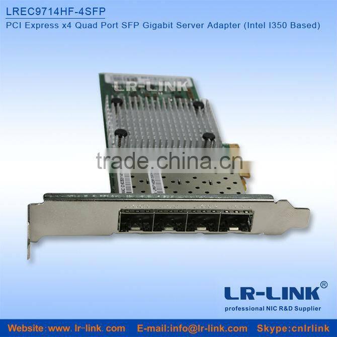 LR-LINK LREC9714HF-4SFP Intel I350 PCI Express x4 4 Port SFP Gigabit Server LAN Card