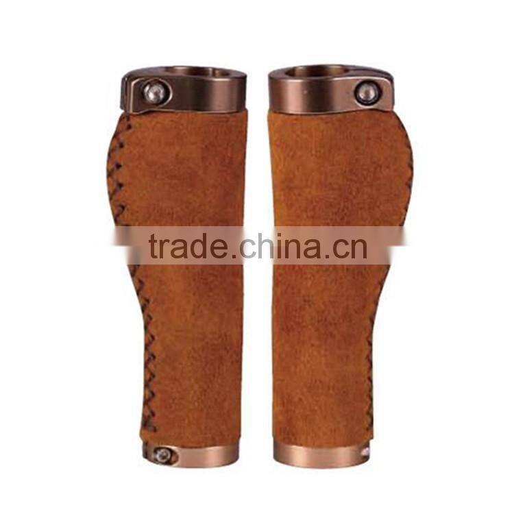1 Set Universal Handle Heated Grips Handlebar Warmers leather handle brown color