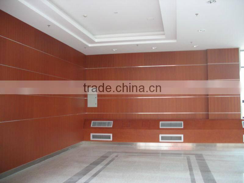 green decorative wooden grooved acoustic panels