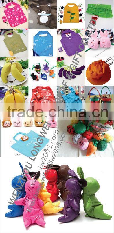 LW 3D dog shape foldable polyester shopping bag