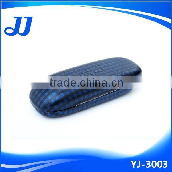 Gird Pattern dark blue high quality leather eyewear box