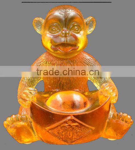 lucky monkey 2016 Chinese new year mascot liuli crafts