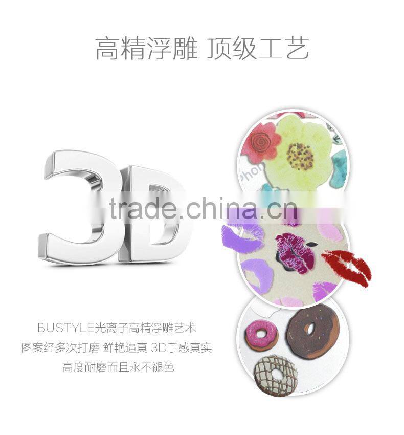 3D Custom printing phone case for iPhone 6 6s plus, transparent clear cover case for samsung galaxy s6 s7 edge j7