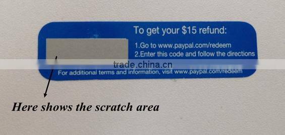 Guangdong Shenzhen printing label sticker waterproof shipping label scratch label