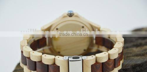 2015 personality special wooden design stylish charming water resistant watch(WJ-3914)
