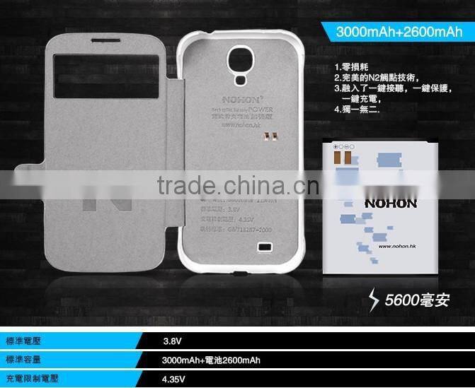 Fasion and New Design Back-up Splint Battery with LED Flip Cover Case for Samsung