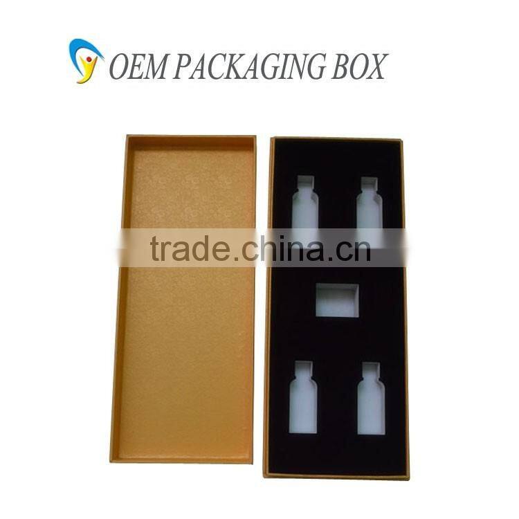 Customized yellow good quality cosmetics packaging box
