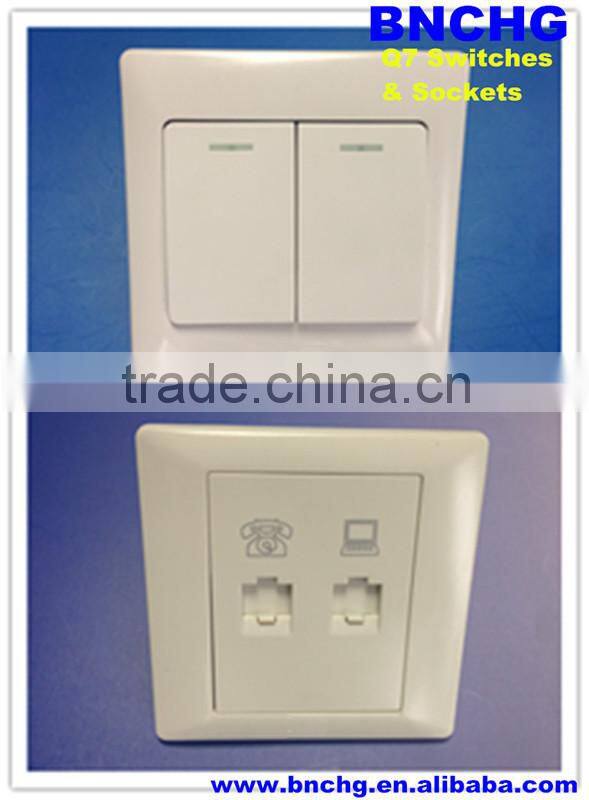 euro standard usb wall socket and switch 250v